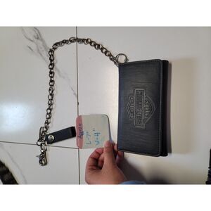 Harley Davidson tri-fold long leather wallet